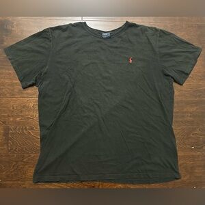 Vintage Men’s Polo Ralph Lauren Black/ Red Logo T-Shirt- Size XL